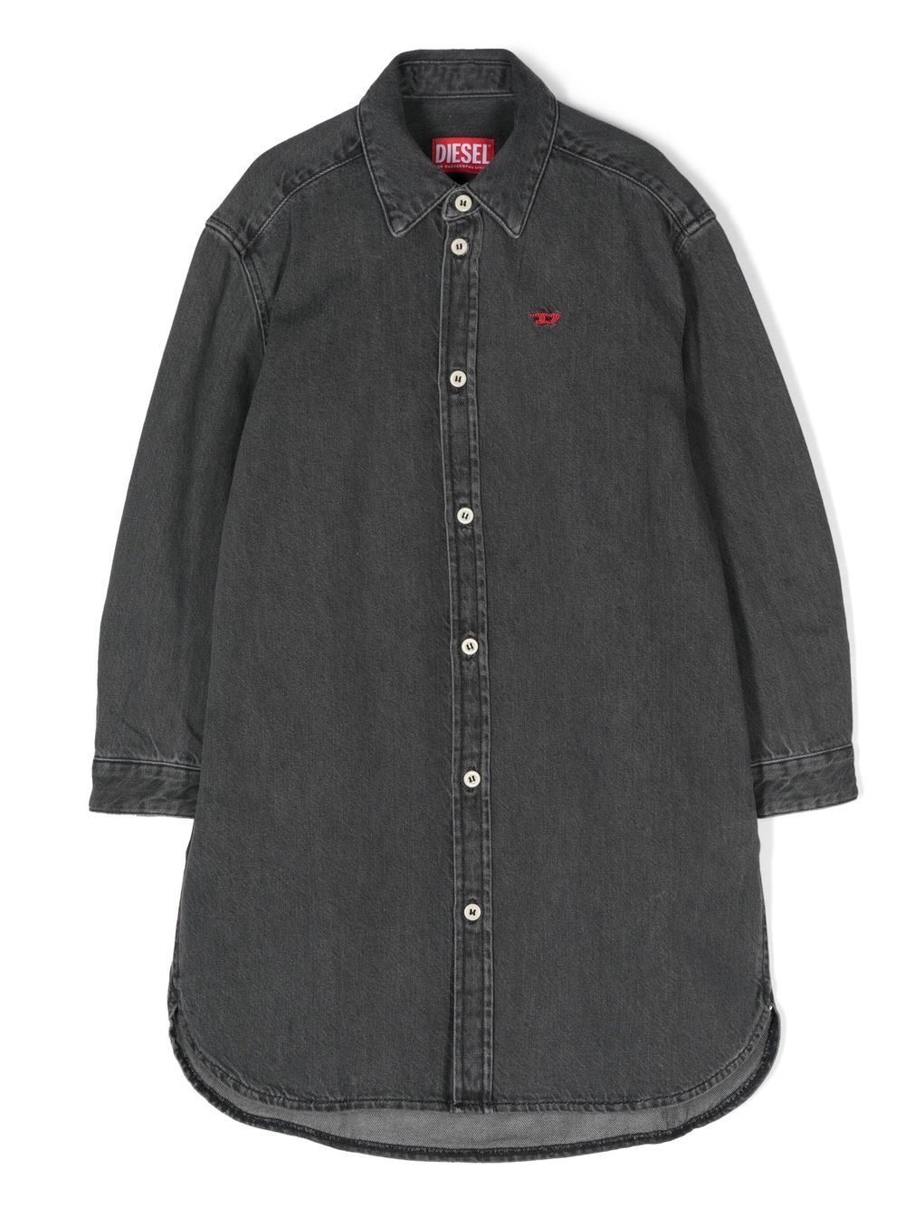 Diesel Kids button-up shirt dress - Grey