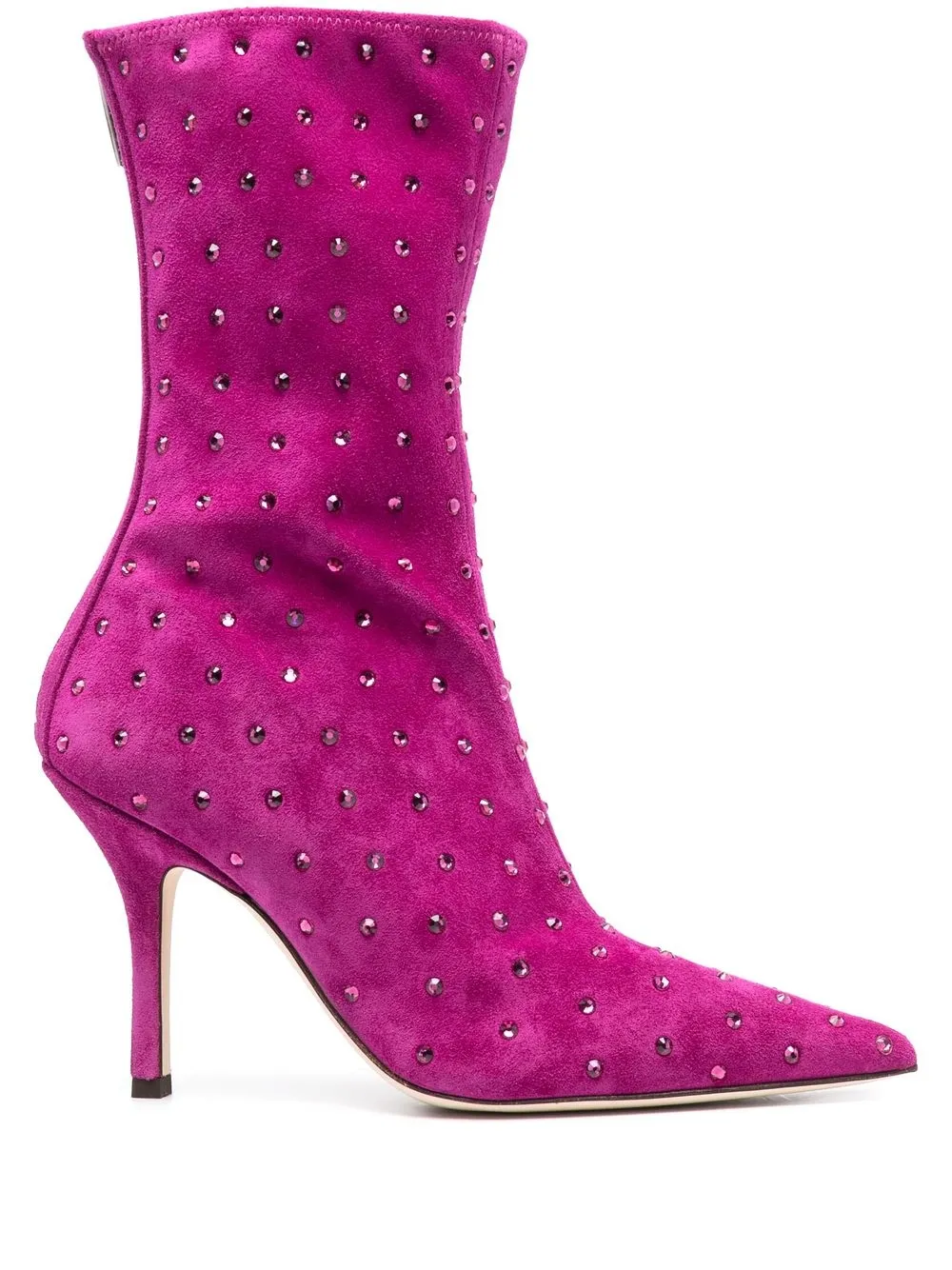 

Paris Texas botines con apliques de gemas - Rosado