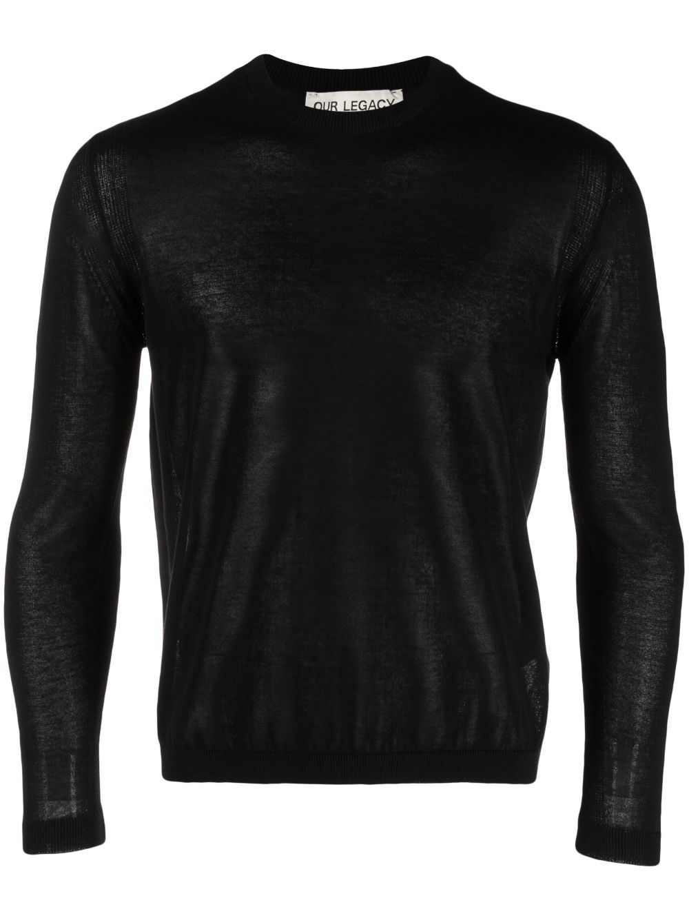 Our Legacy Long-sleeved Cotton Sweatshirt In Black