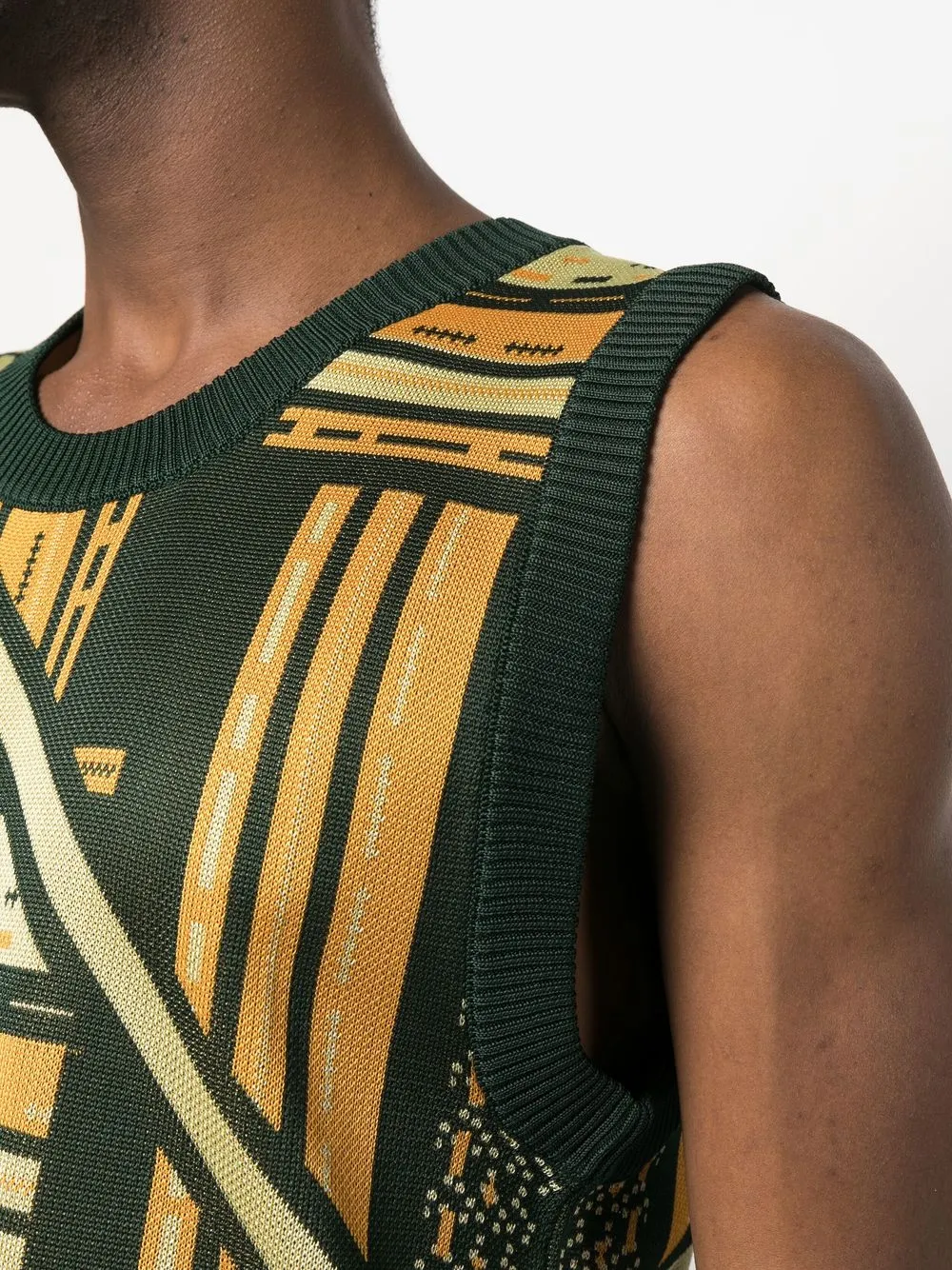 AHLUWALIA GRAPHIC-PRINT TANK TOP