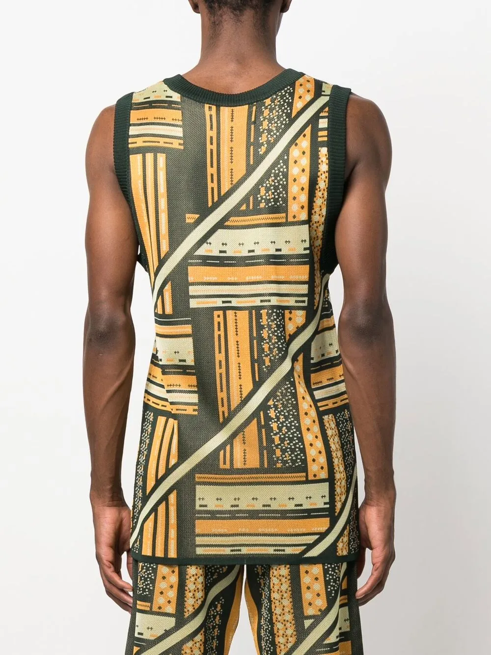 AHLUWALIA GRAPHIC-PRINT TANK TOP