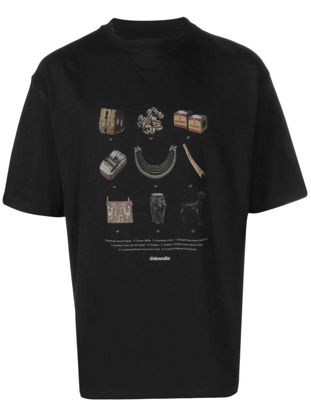 

Ahluwalia graphic-print short-sleeve T-shirt - Black