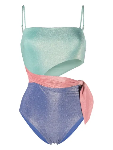 ZIMMERMANN Clover lurex scarf-tie swimsuit