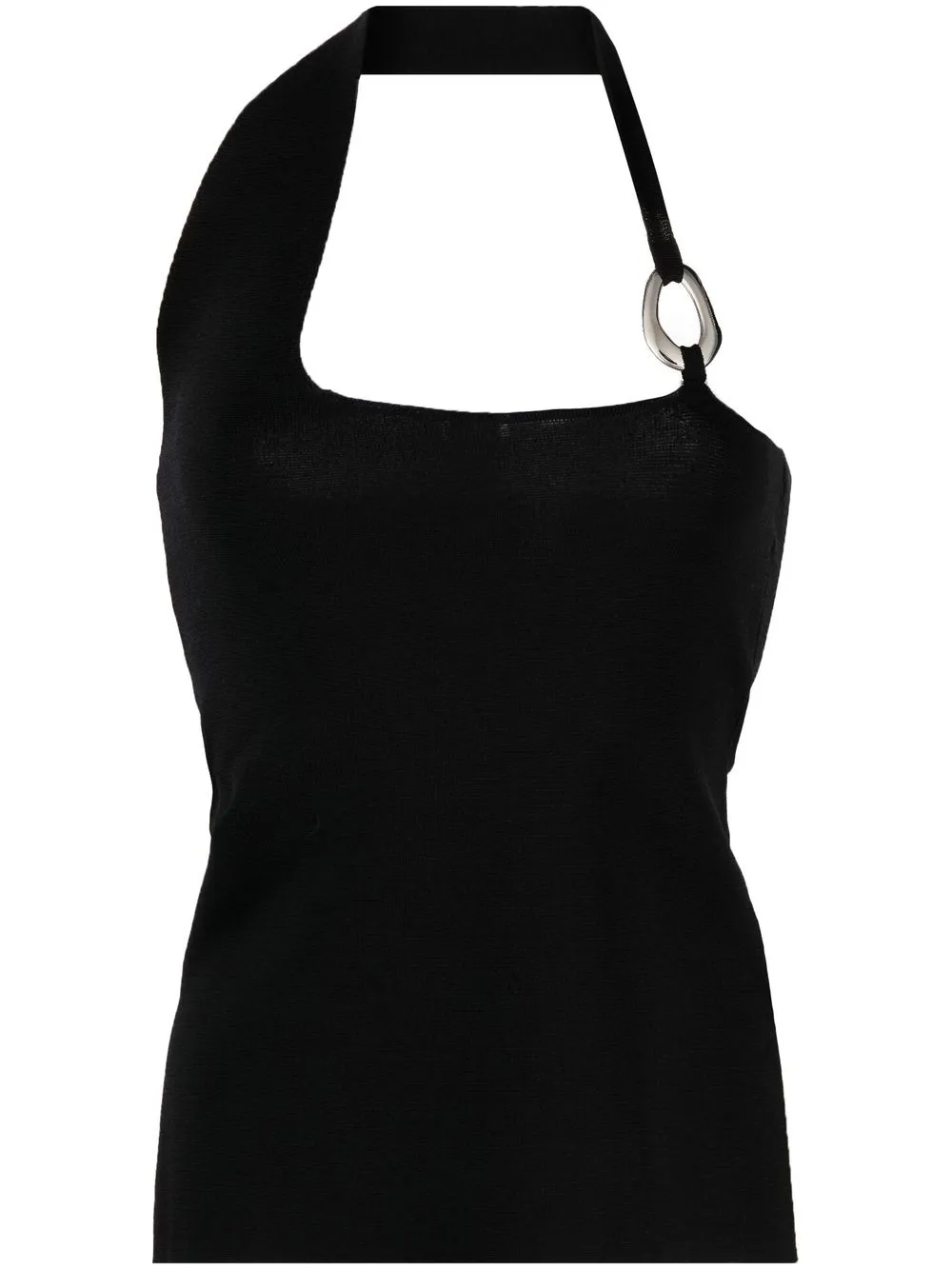 

SIR. Aude asymmetric halterneck top - Black