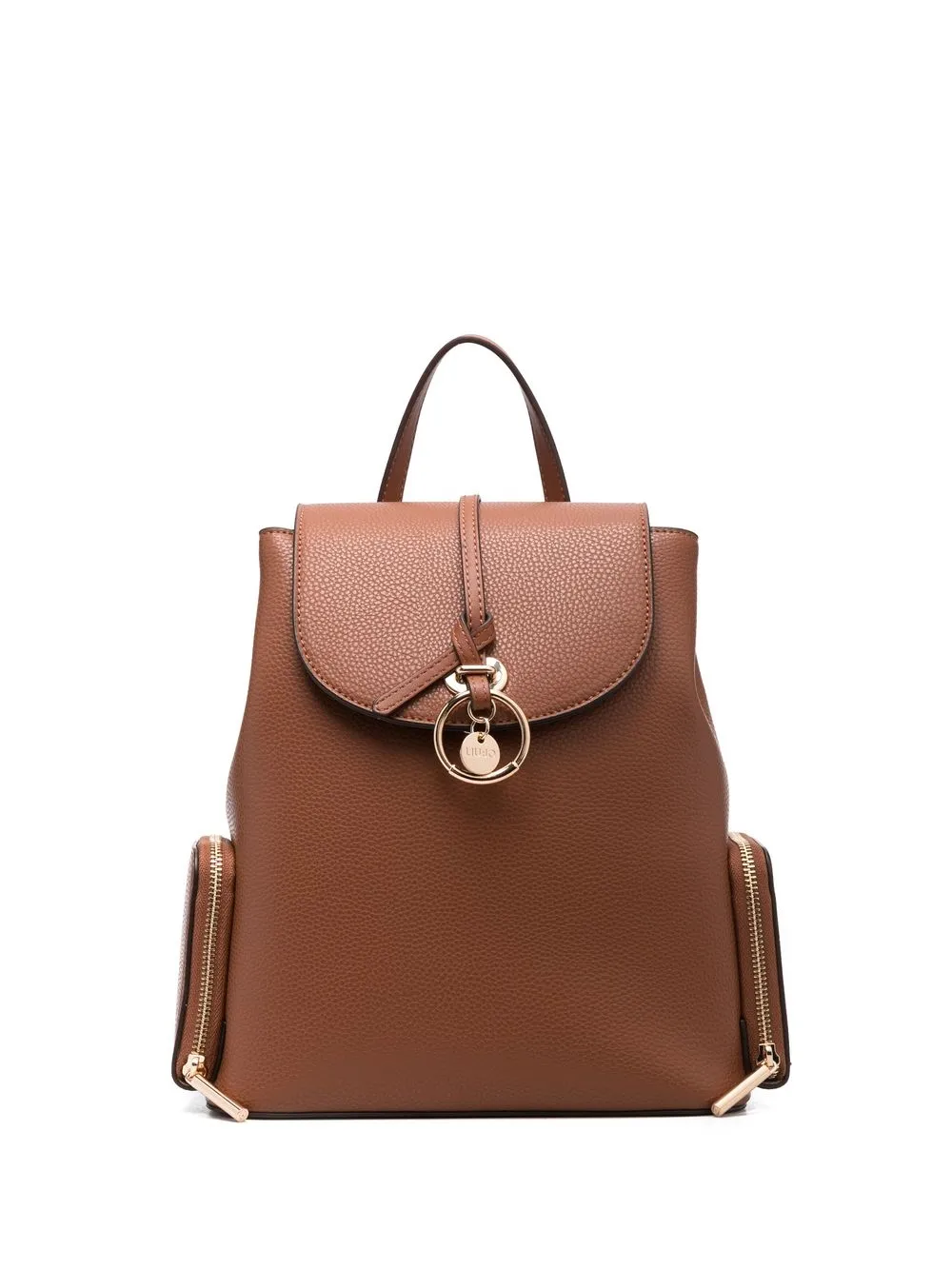 

LIU JO logo-charm faux leather backpack - Brown