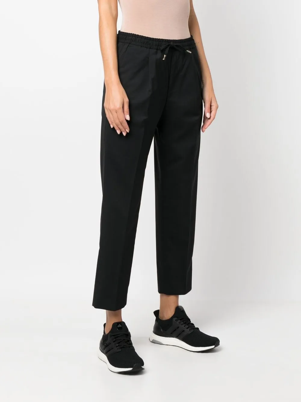 Briglia 1949 Elasticated Cropped Trousers In Black