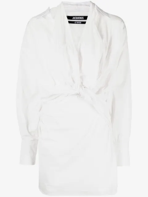 Jacquemus knot-detail shirt dress
