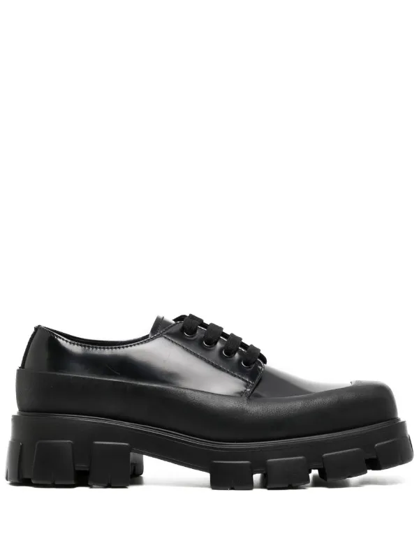 Brushed leather sale derby shoes prada