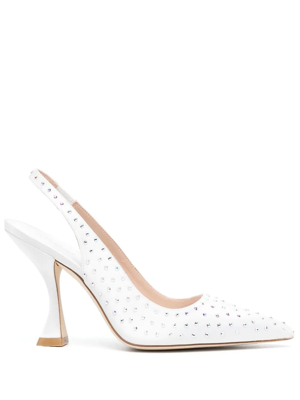 

Stuart Weitzman zapatillas Aurora con strass y tacón de 110mm - Blanco