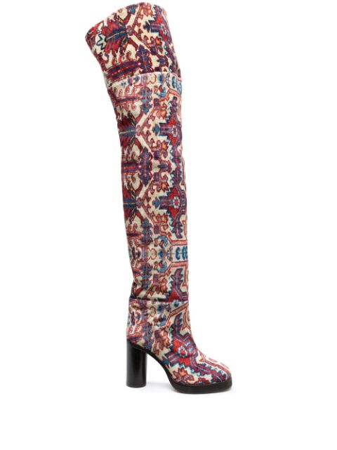 ISABEL MARANT Lurna patterned-jacquard boots Women