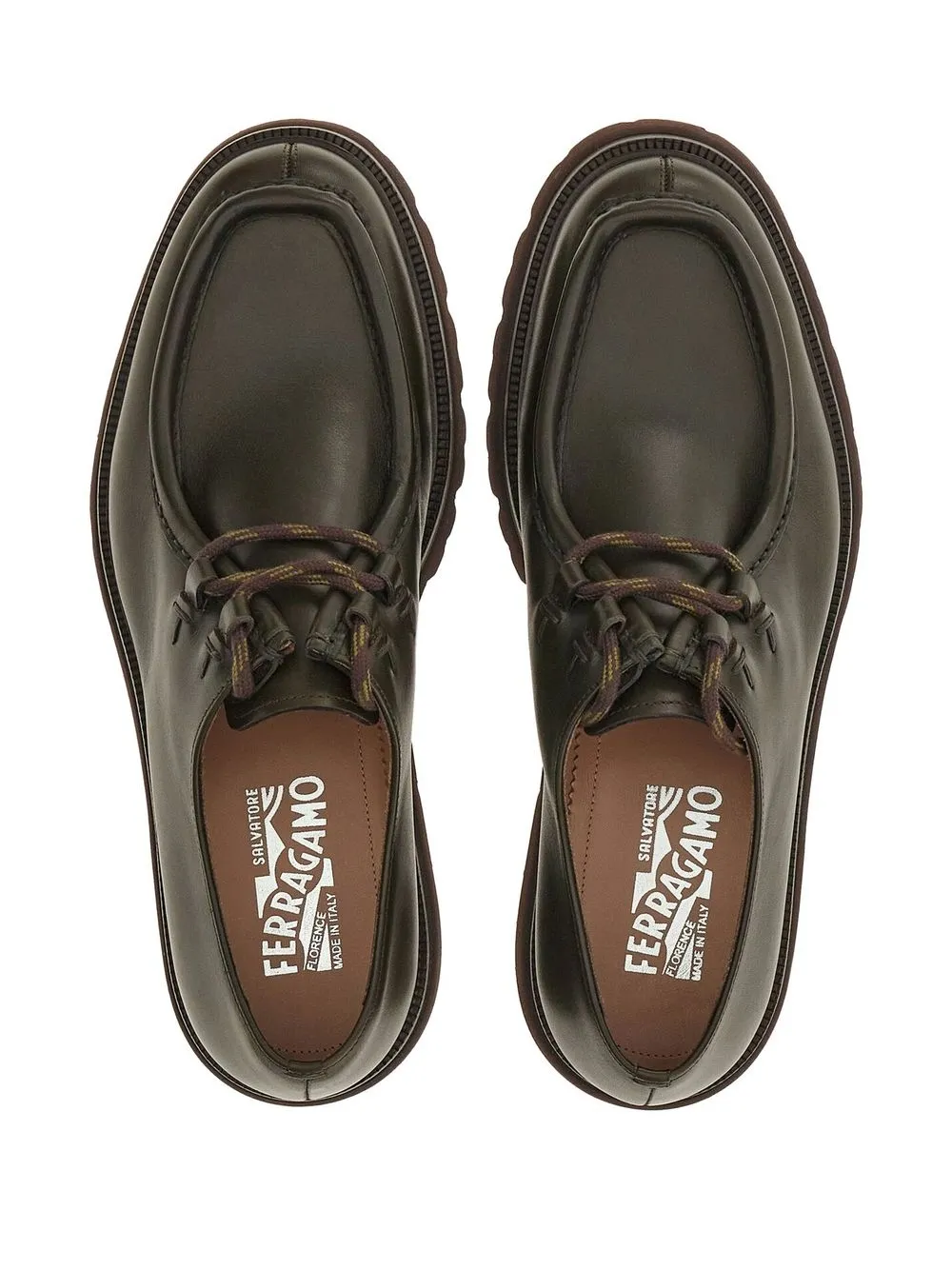 Ferragamo Derby veterschoenen Bruin