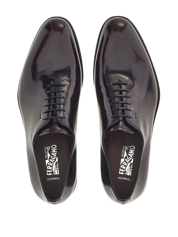 Ferragamo plain-toe Oxford Shoes | Red | FARFETCH display picture 1