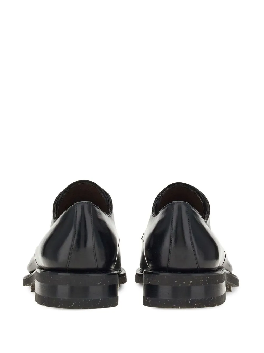 Ferragamo Leren derby schoenen Zwart