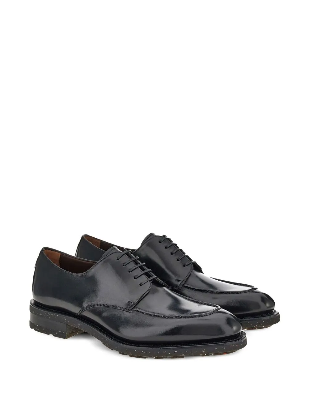 Ferragamo Leren derby schoenen Zwart