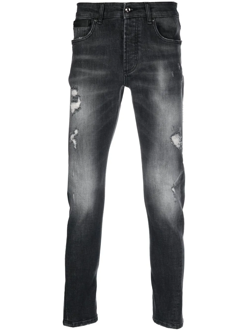 

costume national contemporary distressed-detail denim jeans - Black