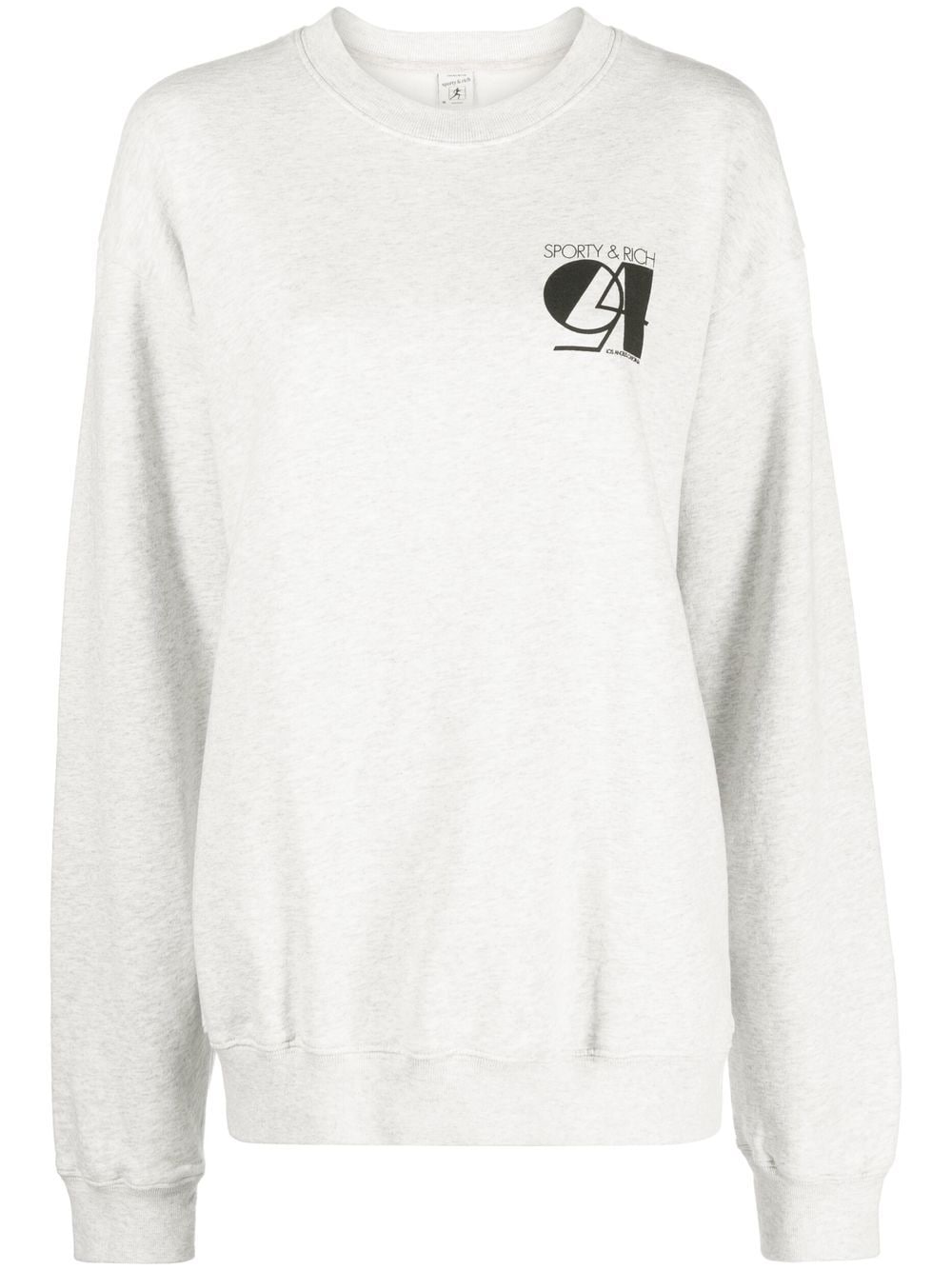 SPORTY AND RICH LOGO-PRINT SWEATSHIRT