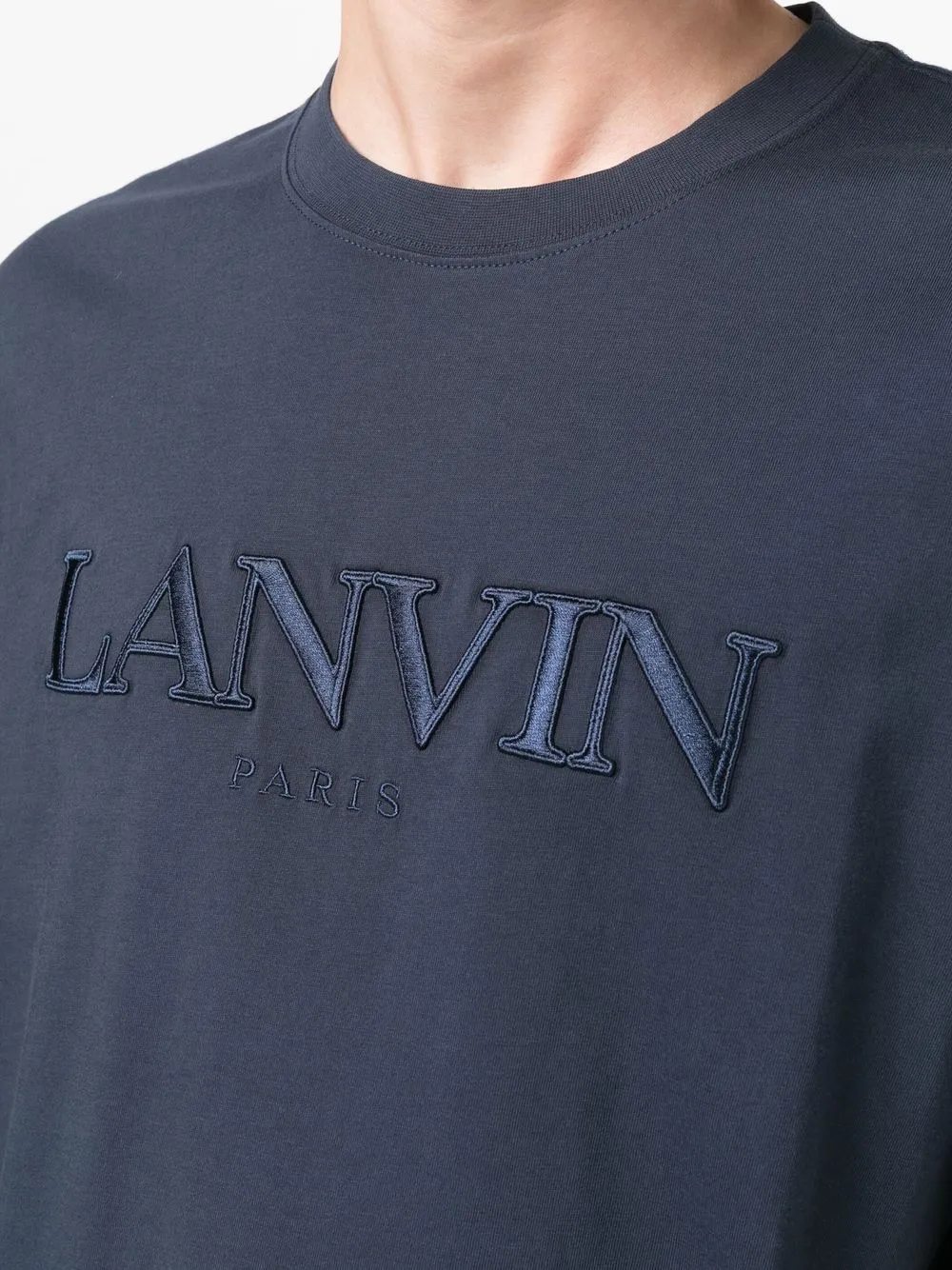 Lanvin Logo embroidered T shirt Farfetch lanvin-logo-embroidered-t-shirt-farfetch