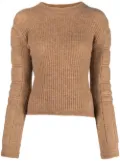 Max Mara padded-panel knit top - Brown