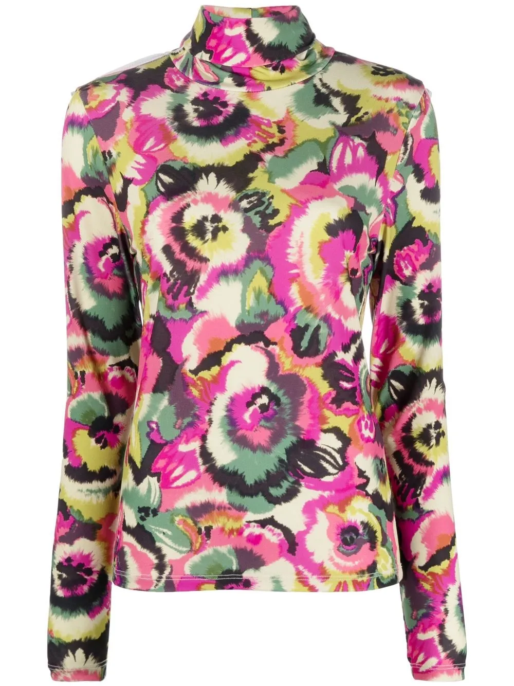 

Essentiel Antwerp Campine floral roll neck top - Pink