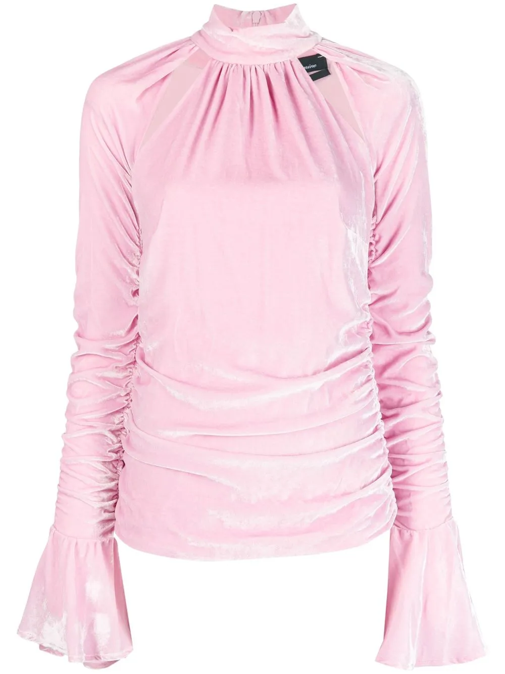 

Blumarine blusa de terciopelo con aberturas - Rosado