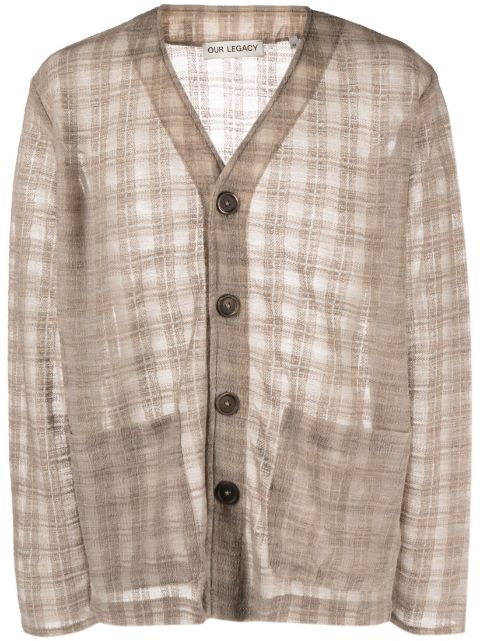 OUR LEGACY Our Legacy checked cardigan Men