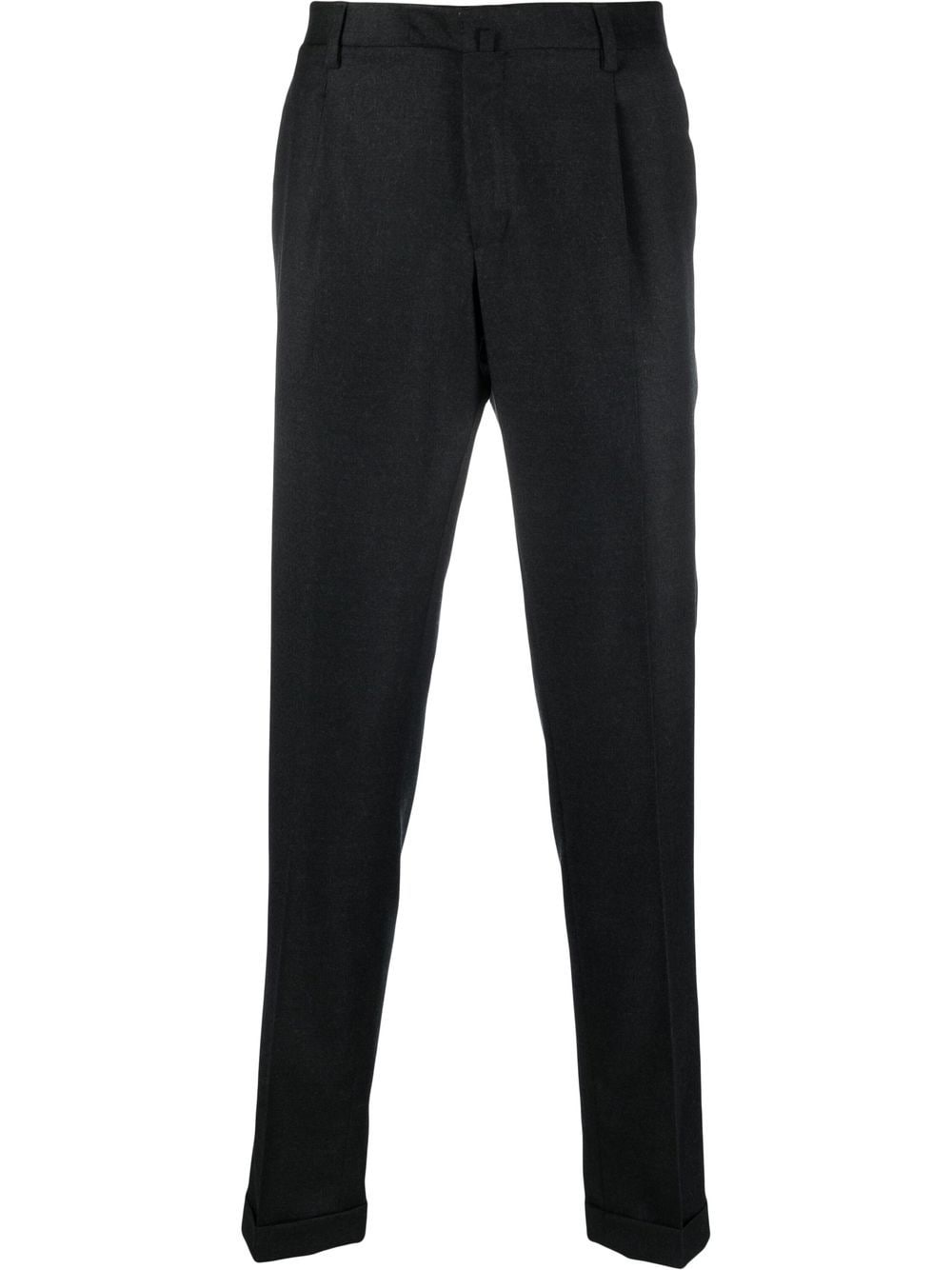 ASOS Turn Up Tapered Smart Trousers in Black for Men  Lyst