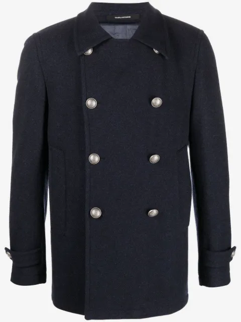 Tagliatore double-breasted wool-cashmere coat