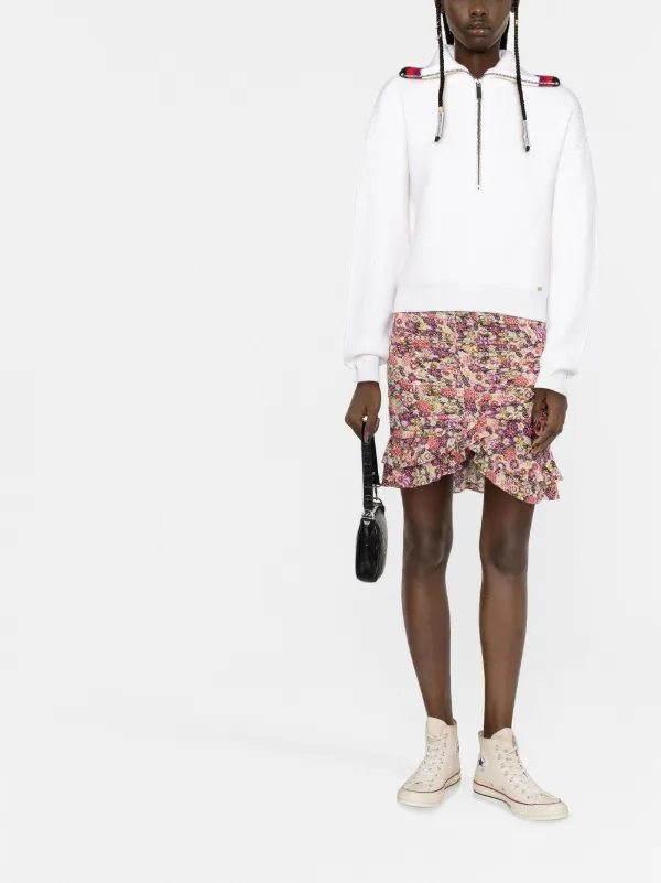 Sonia Rykiel Pull En Laine à Fermeture Zippée Tons Neutres