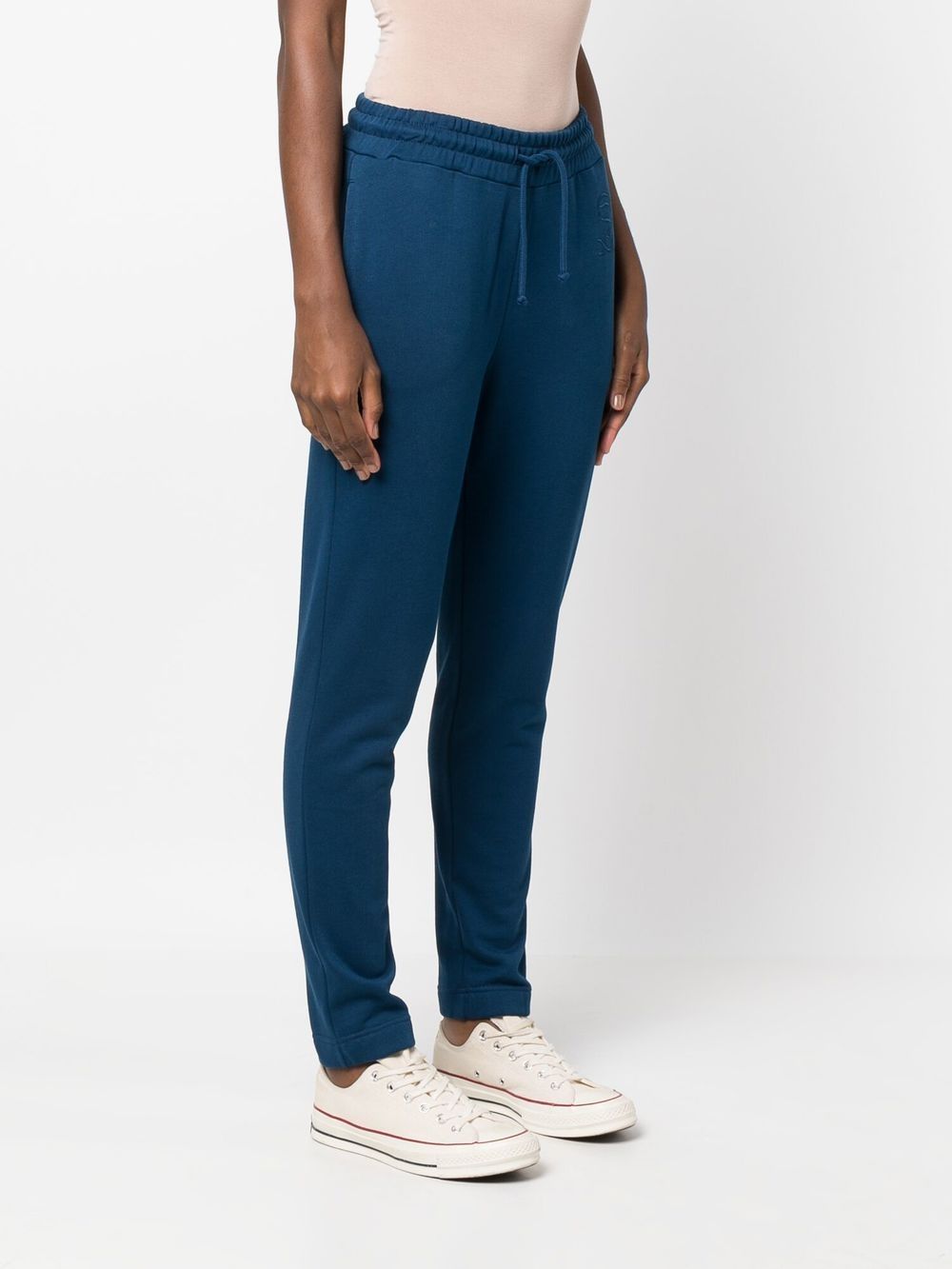 Shop Sonia Rykiel Logo-embroidered Track Pants In Blau