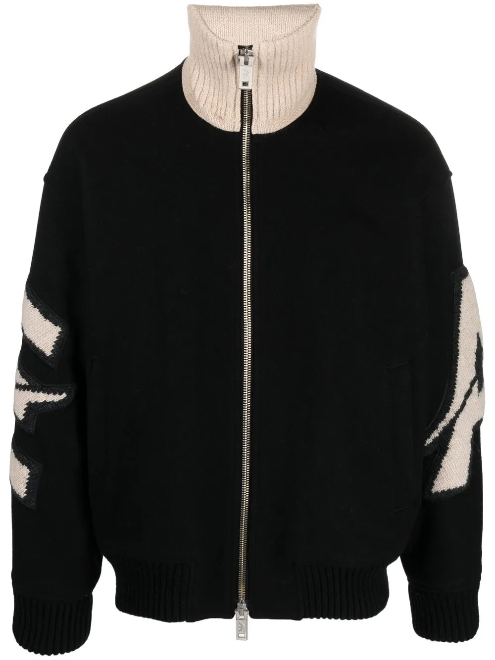 

Emporio Armani chamarra bomber con parche del logo - Negro