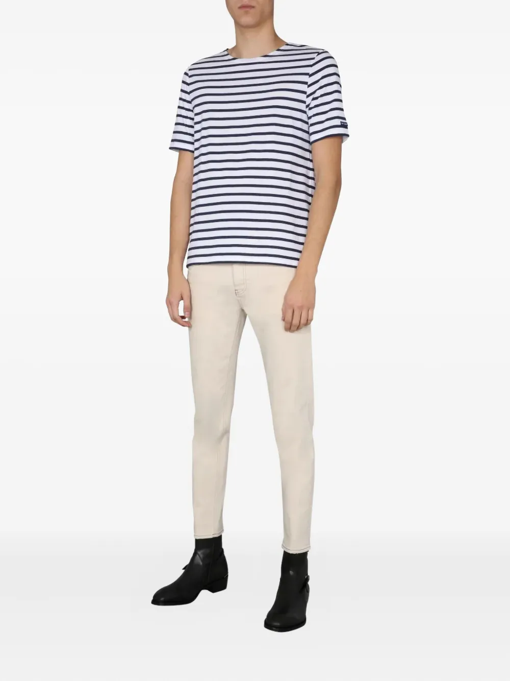Saint James Gestreept T-shirt - Blauw