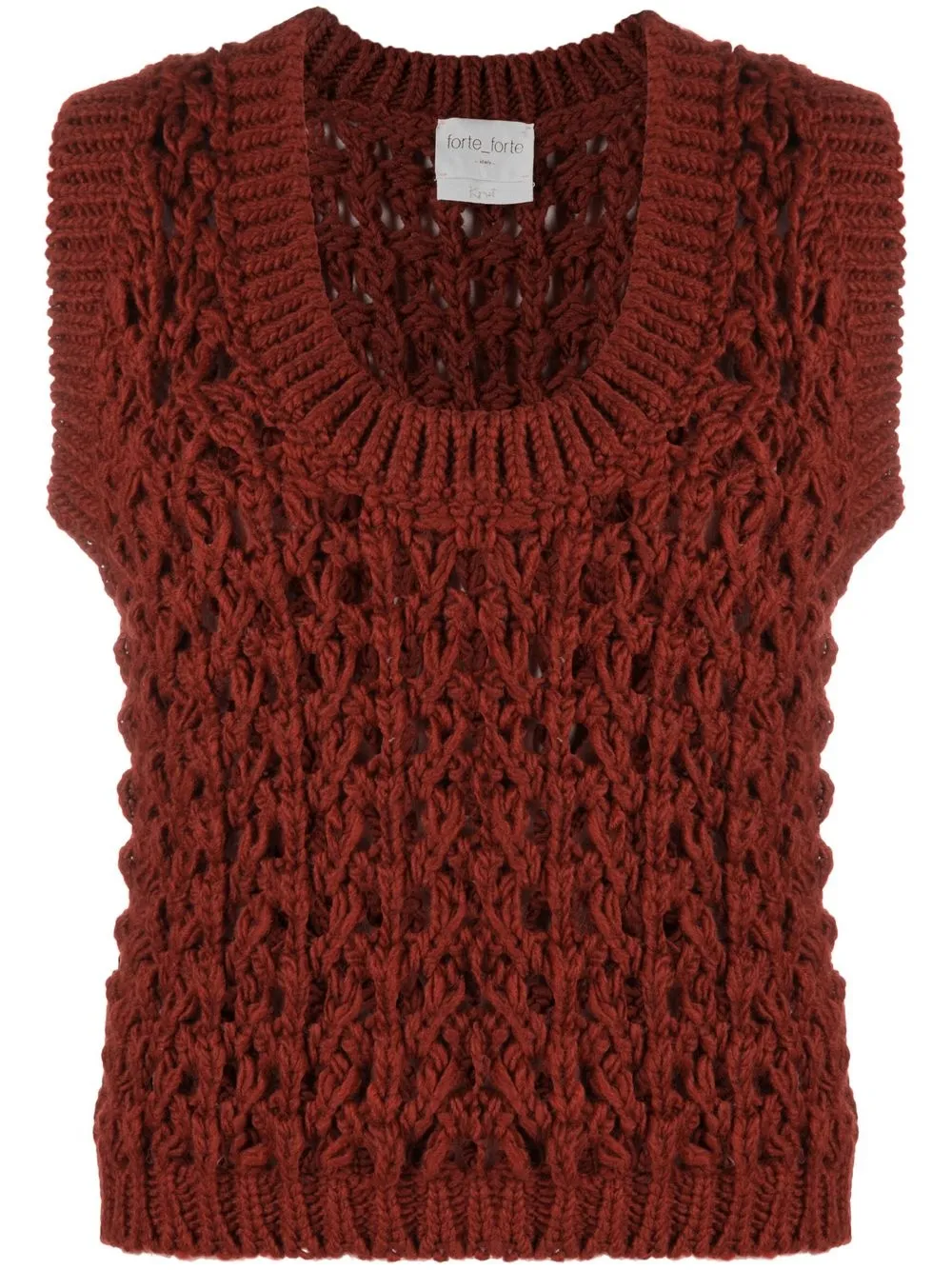 

Forte Forte crochet-knit sleeveless top - Brown