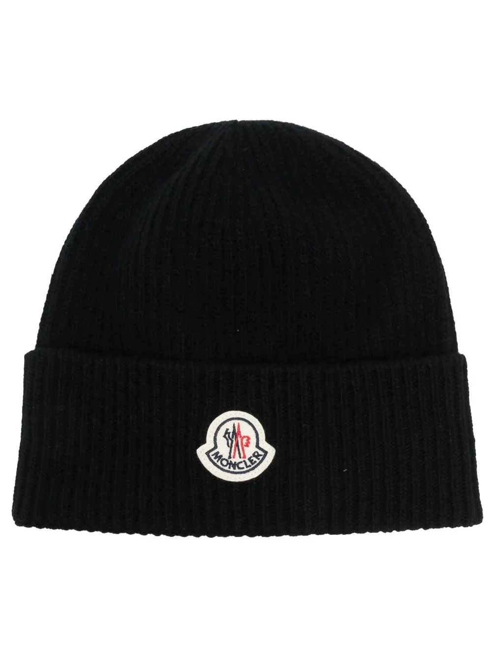 

Moncler logo-patch beanie hat - Black