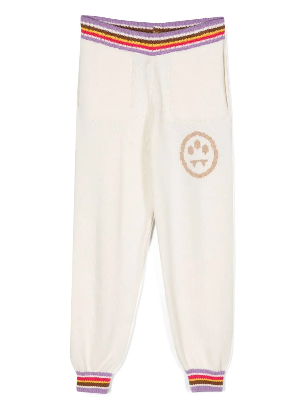 

Barrow kids pants con logo en intarsia - Blanco