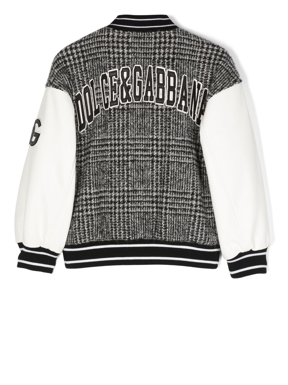 Dolce & Gabbana Kids Bomberjack met logo applicatie - Zwart