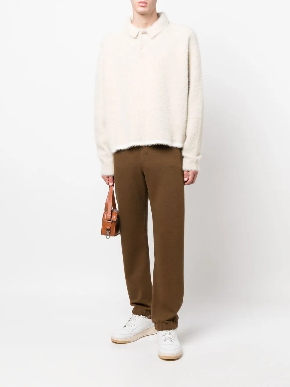 Jacquemus White Le Polo Neve Knit Sweater In Off-white | ModeSens