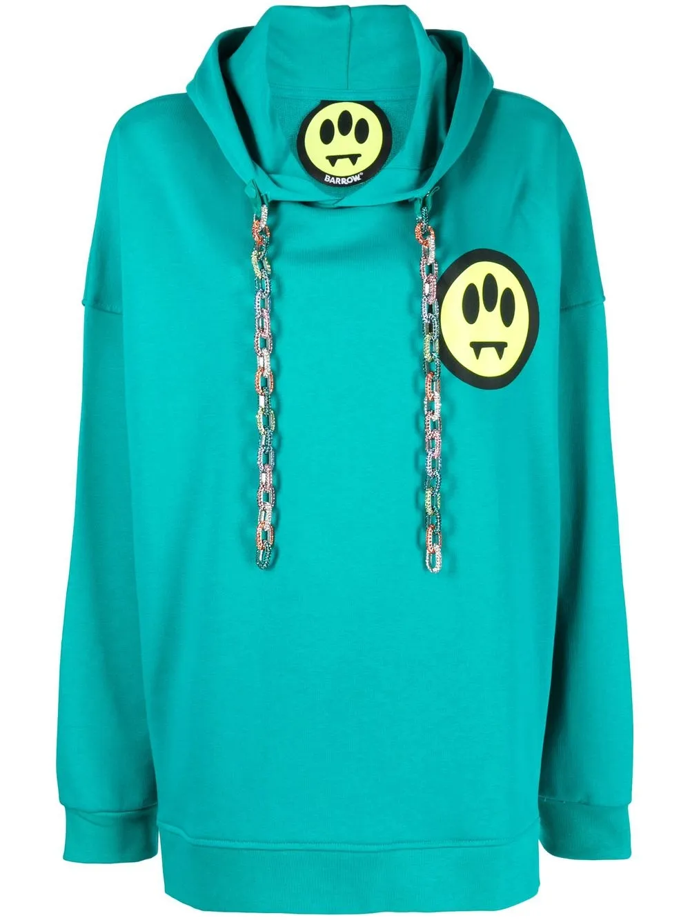 

BARROW logo-patch pullover hoodie - Green