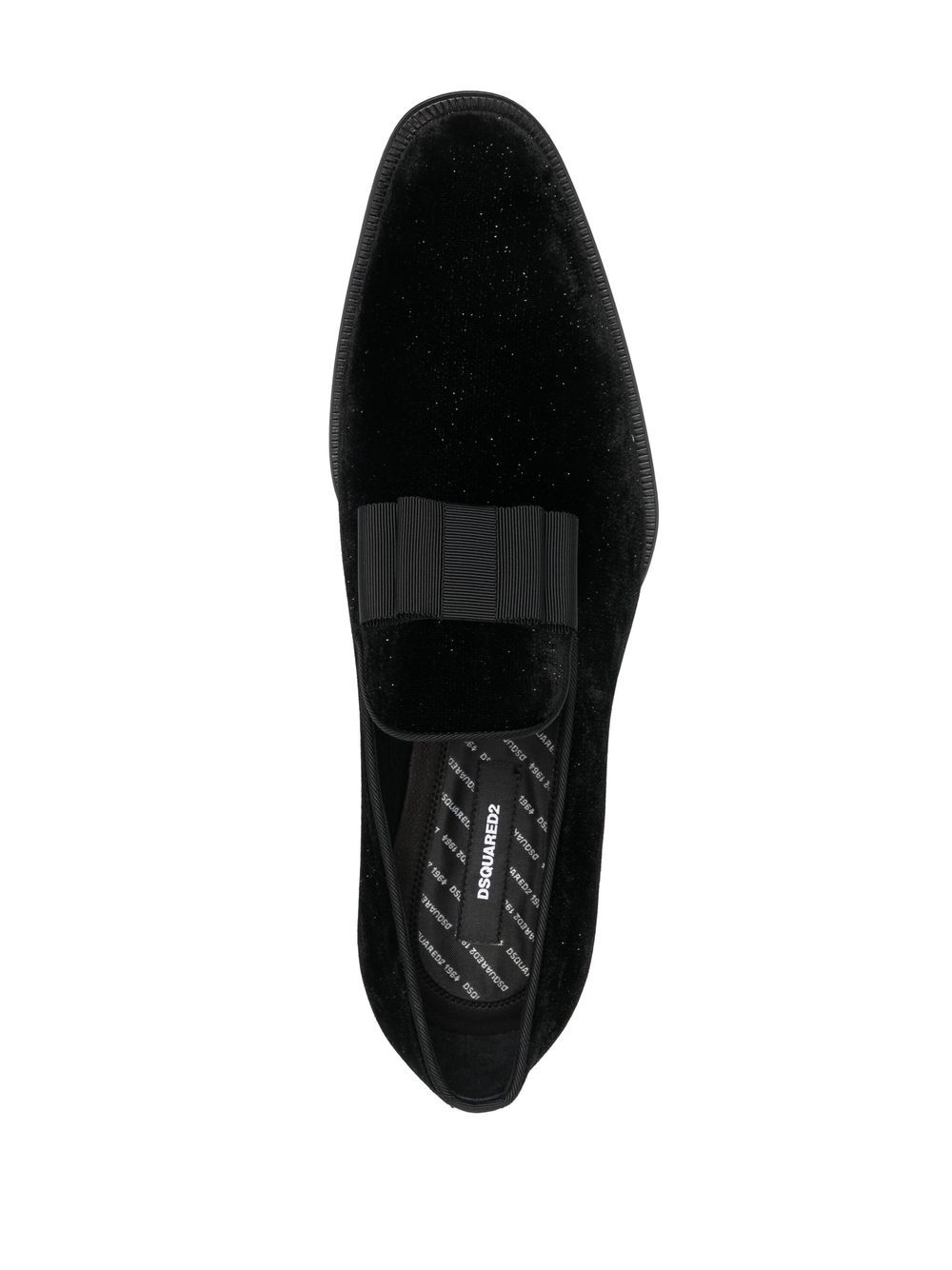 Shop Dsquared2 Almond-toe Bow-detail Loafers In Black