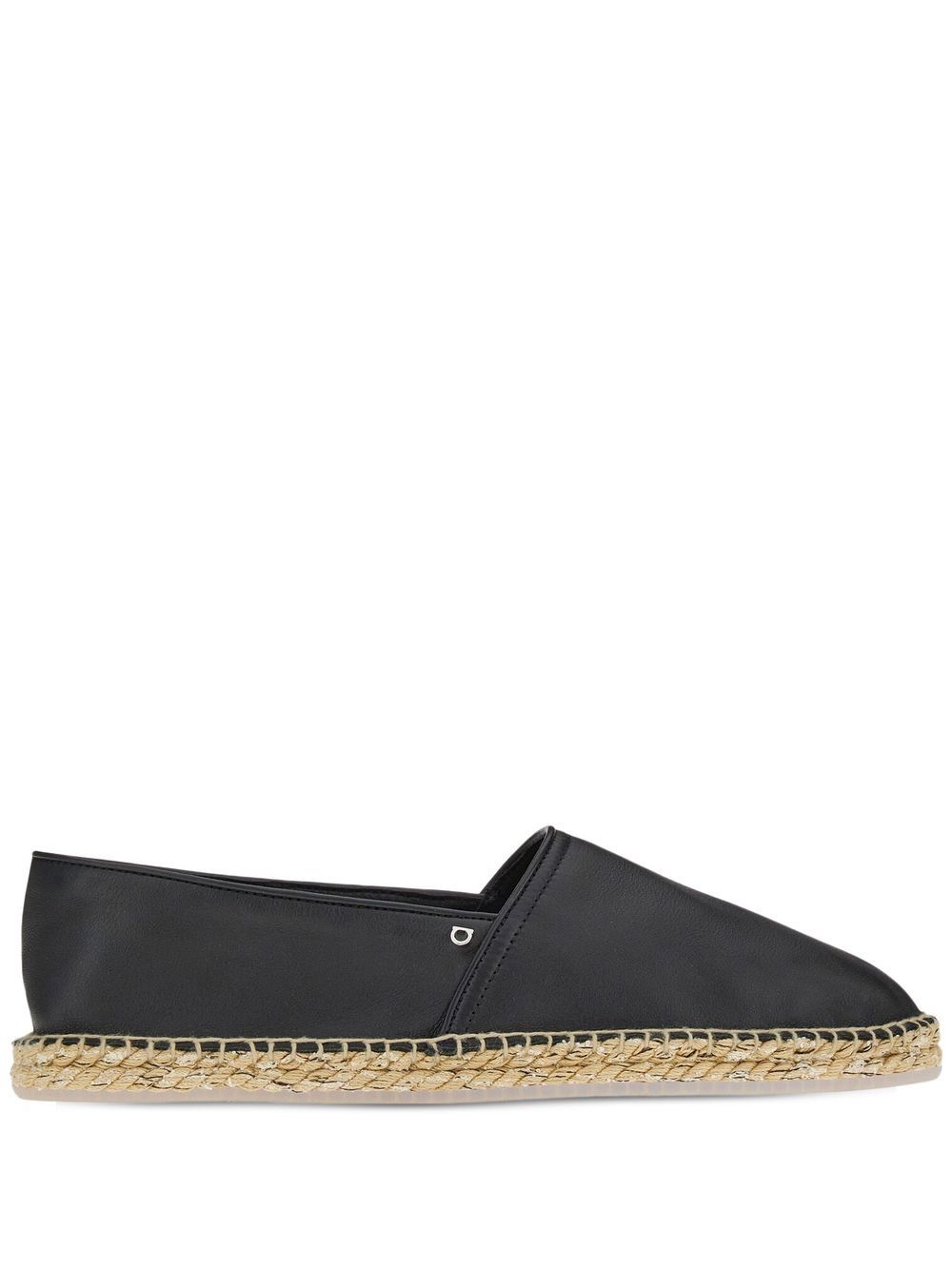 Ferragamo Gancini-buckle leather espadrilles - Black