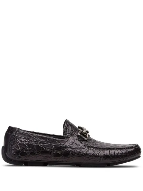 Ferragamo crocodile-effect leather loafers 