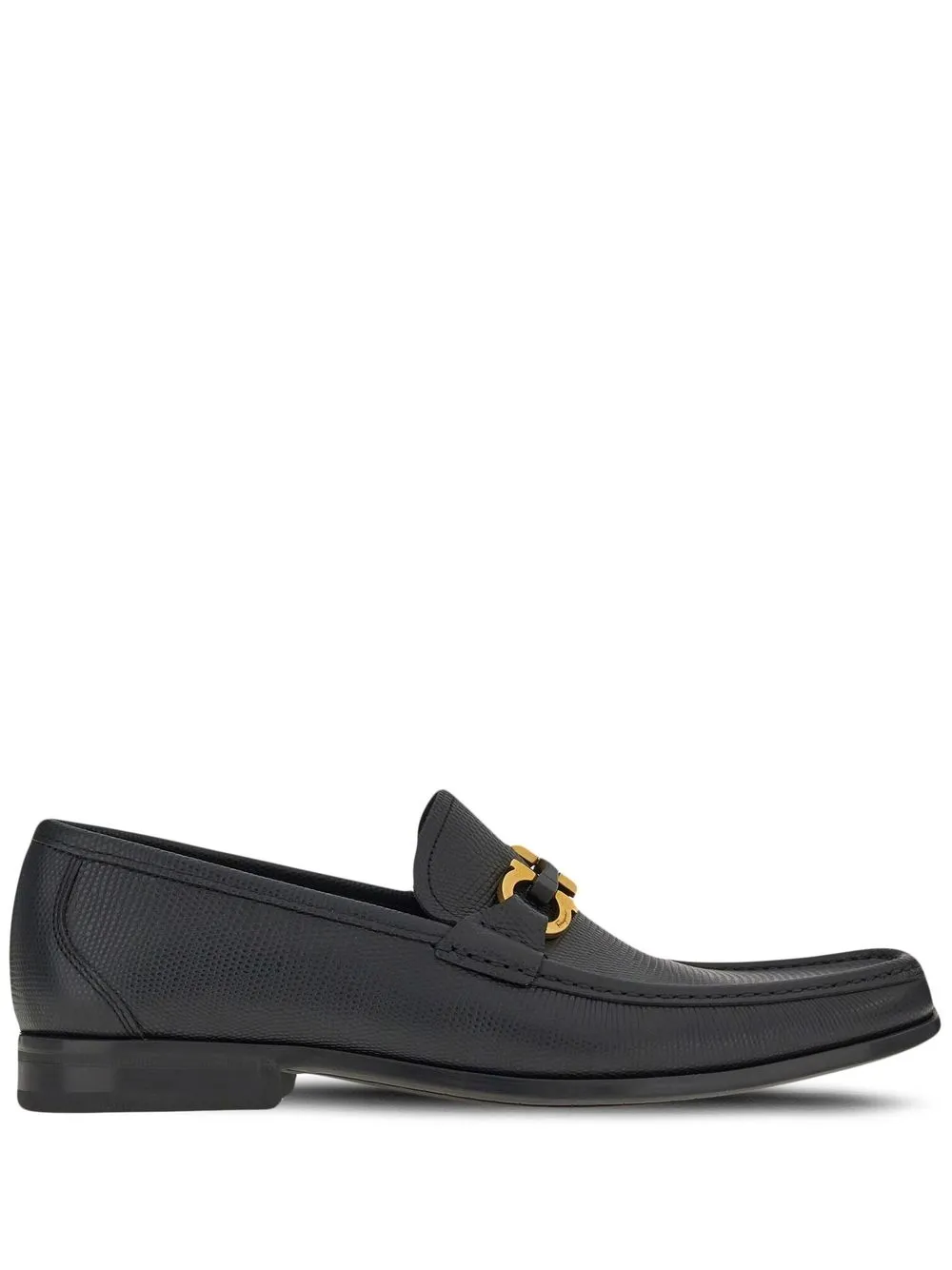 

Ferragamo Gancini-buckle leather loafers - Black
