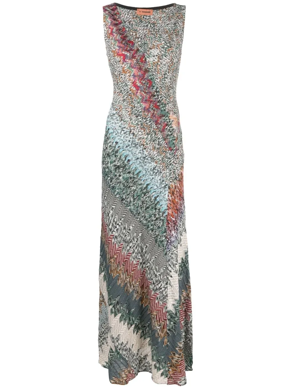 

Missoni abstract-pattern sleeveless knitted dress - Black