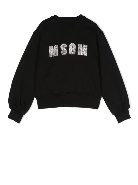MSGM Kids crystal-logo sweatshirt