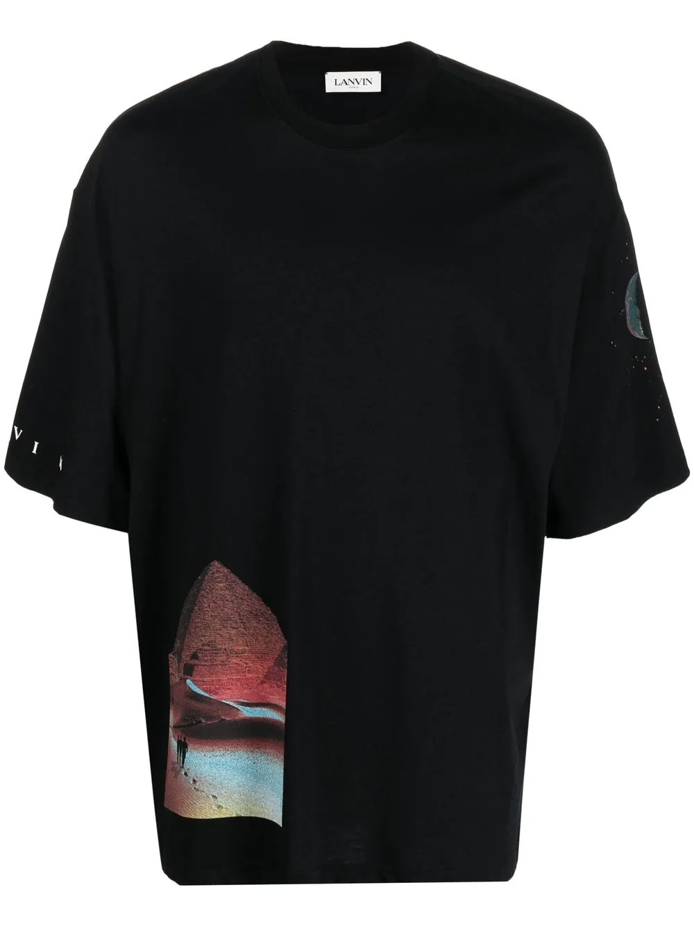 

Lanvin playera manga corta con estampado gráfico - Negro