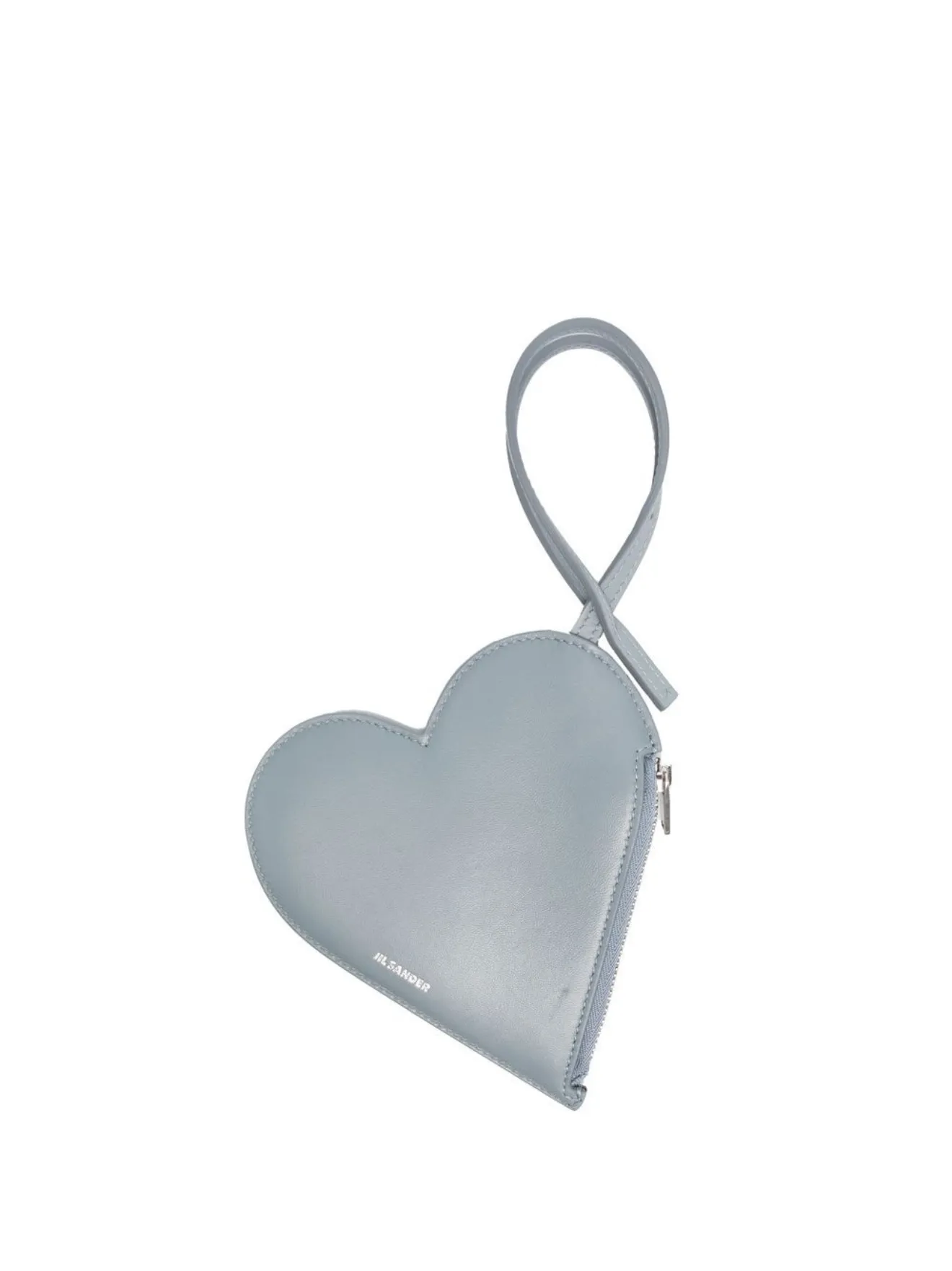 Jil Sander heartshaped clutch bag blue MODES
