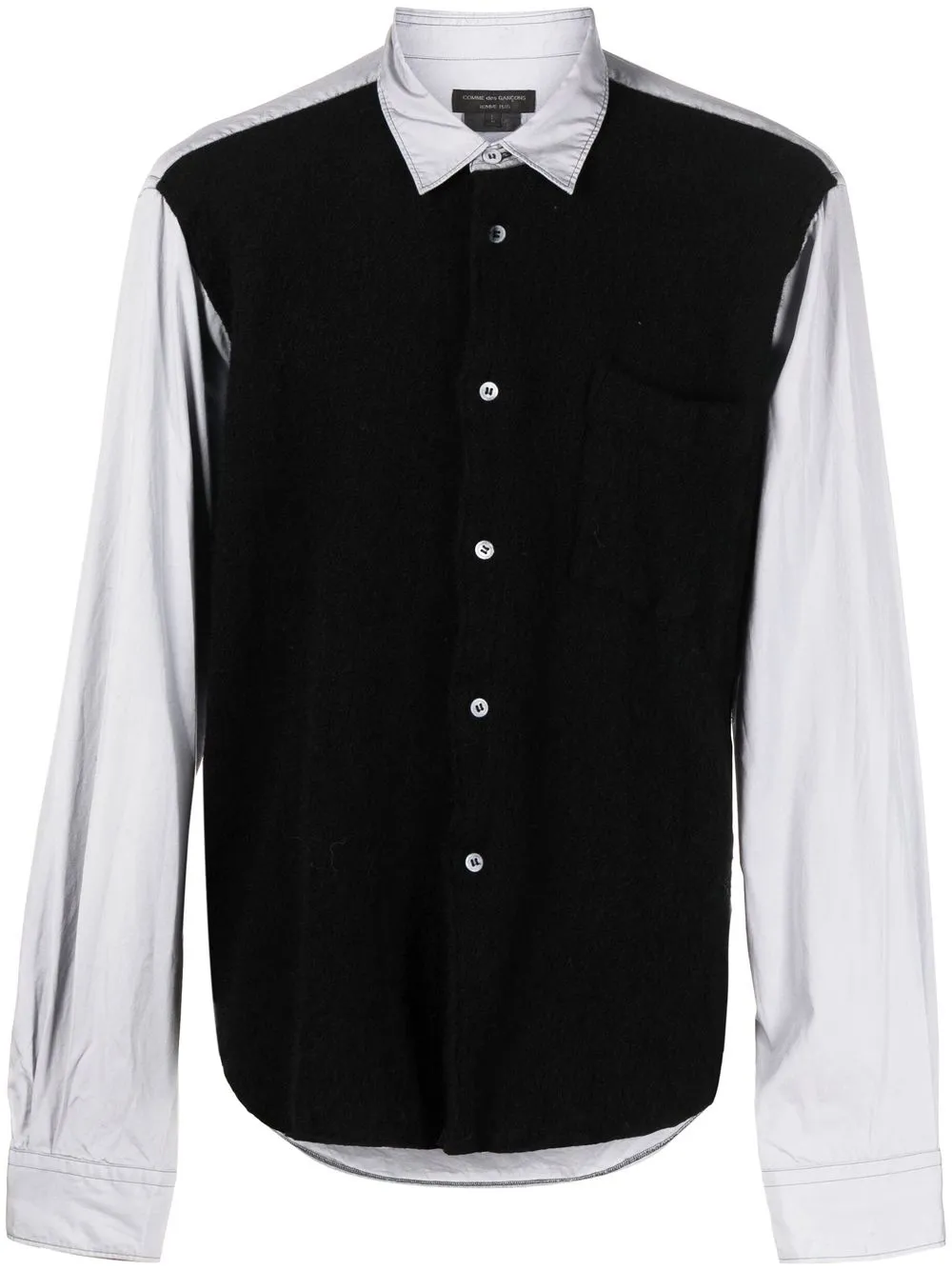 

Comme Des Garçons Homme Plus camisa con diseño color block - Gris