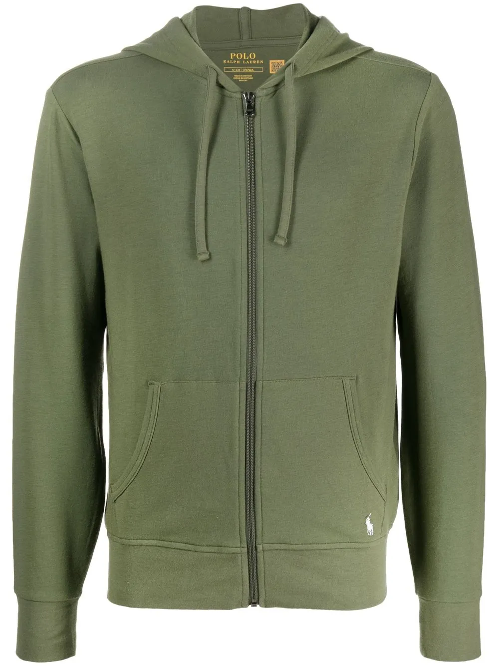 

Polo Ralph Lauren hoodie con logo bordado y cierre - Verde