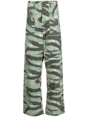 WACKO MARIA Tiger camo-print six-pocket Trousers | Green | FARFETCH