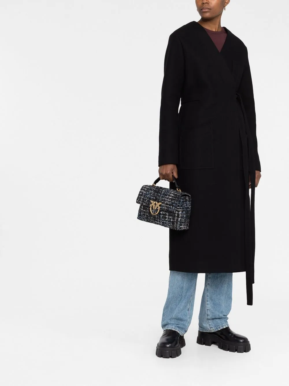 Pinko tweed bag clearance