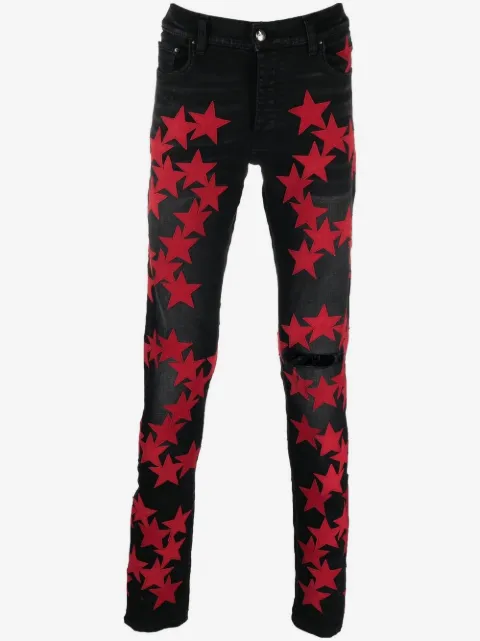 AMIRI star-appliqué straight-leg jeans
